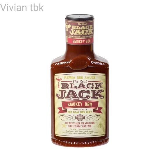 

vv REMIA BBQ SAUCE THE REAL BLACK JACK SMOKEY BBQ