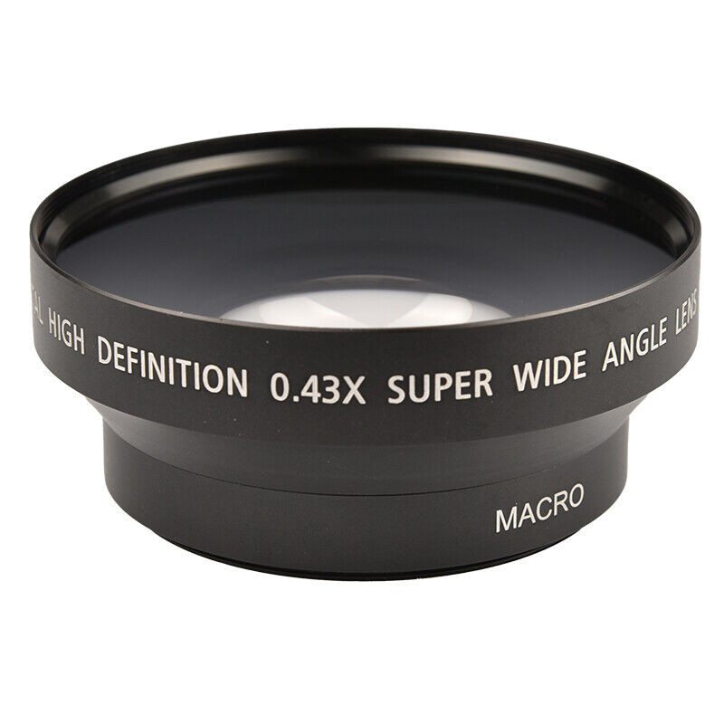 62mm/67mm/72mm 0.43X AF HD Super Wide Angle Lens Extension W/ Ditachable Micro Lens for Extreme Clos