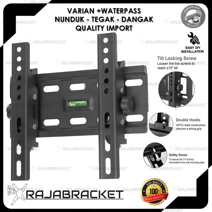 Bracket TV 43 40 32 24 17 inch, Braket TV Samsung 17 - 43 inch Premium - Non TV Samsung