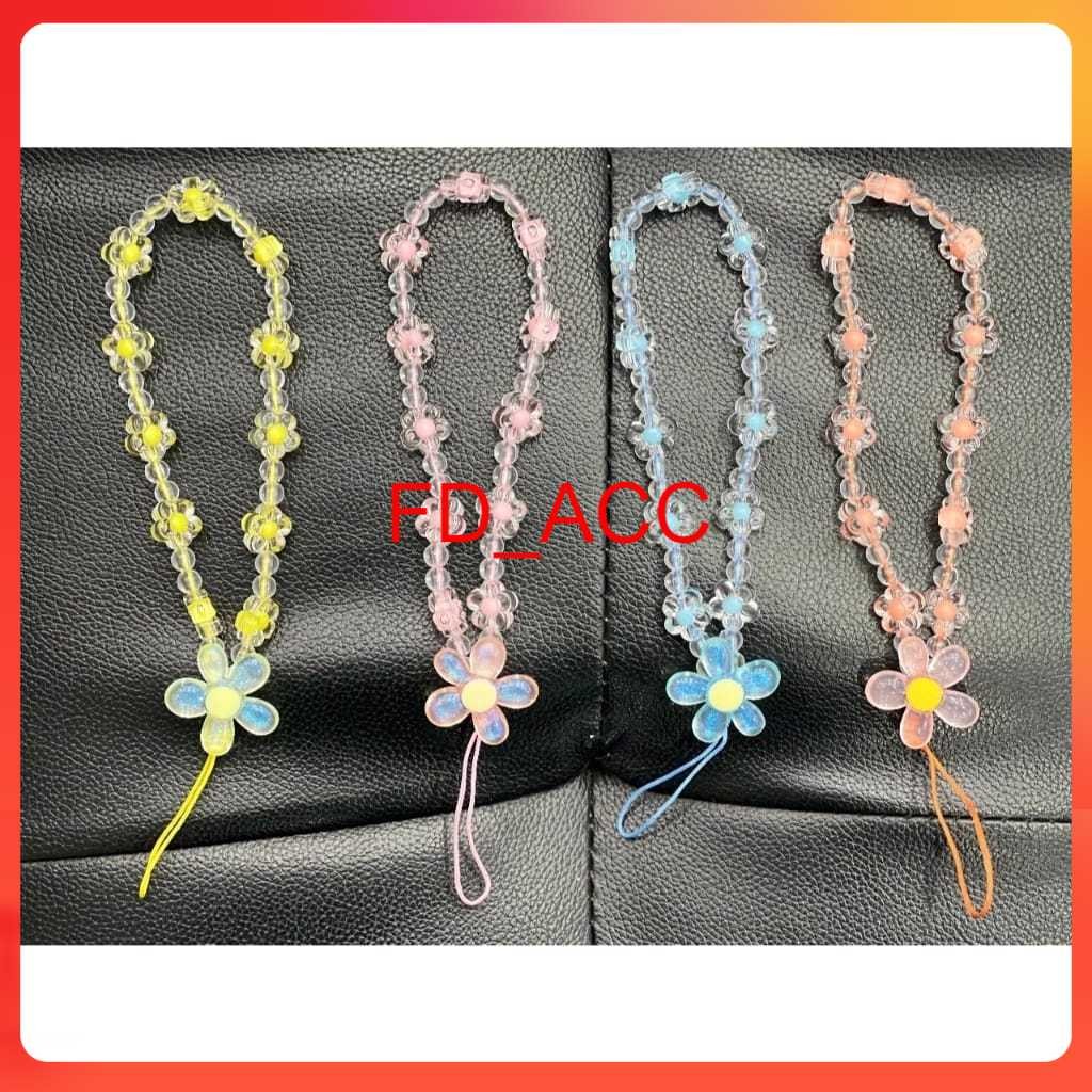 TALI GANTUNGAN HP / TALI CASING HP MOTIF BUNGA