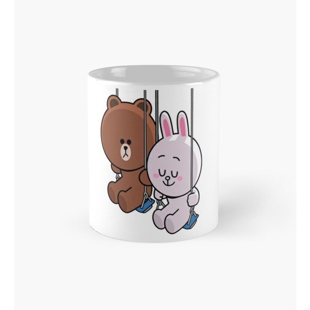 Mug Brown Bear Cony Bunny Rabbit Couple Of Swinger HKP30