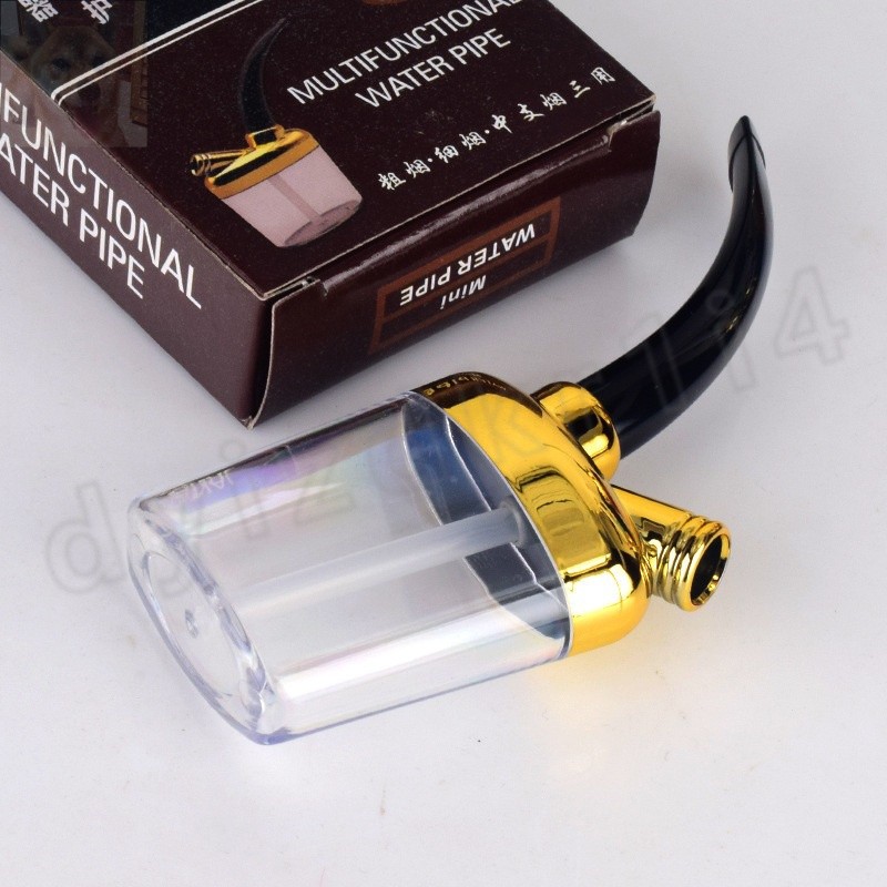 Pot Asap Air/Filter Ganda/Air Pertarungan Rokok/Pemegang Rokok Pria/Racun Penyaring