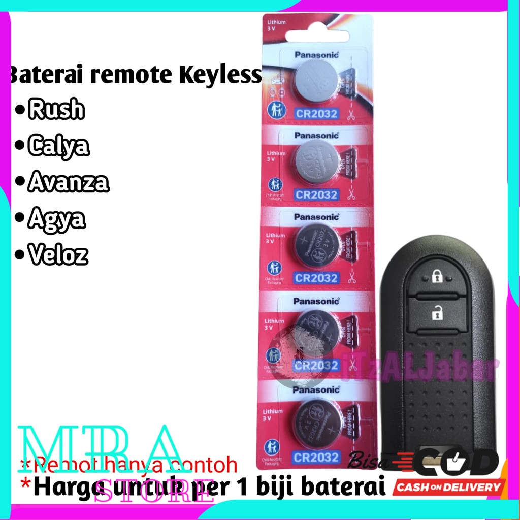 Baterai remote mobil TOYOTA RUSH CALYA Batre remot keyless AVANZA