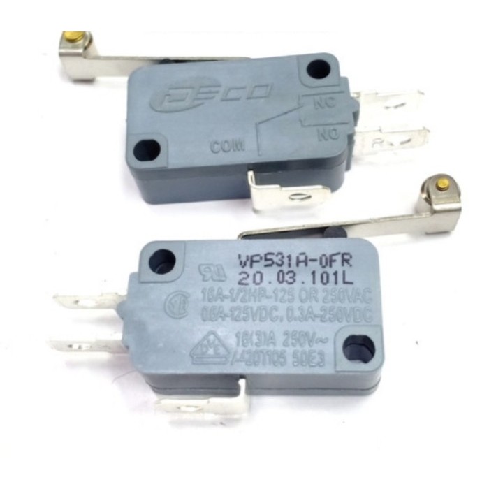 Limit Switch/Micro Switch roda panjang Abu-Abu 7-2(DECO)//Limit Switch/Micro Switch roda panjang Abu