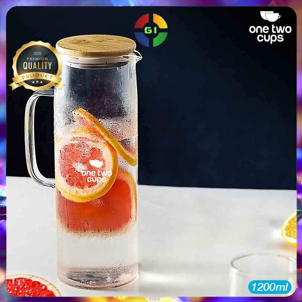 (GI) Teko Kaca Air Panas Teh Kopi Tahan Panas 1200ml