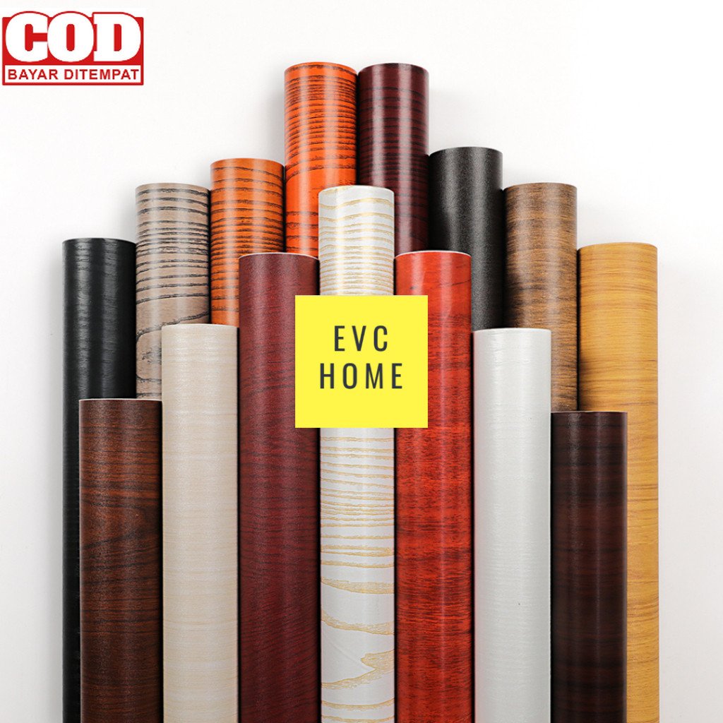 EVCHOME 60CM x 3M Wallpaper Sticker Lemari/HPL Sticker Lemari Serba Guna/Wallpaper Dinding Serat Kay