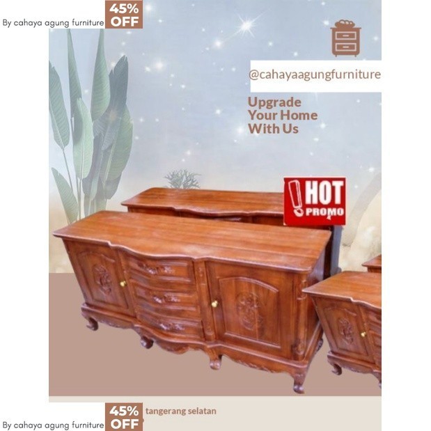 bufet jati flamboyan uk 150