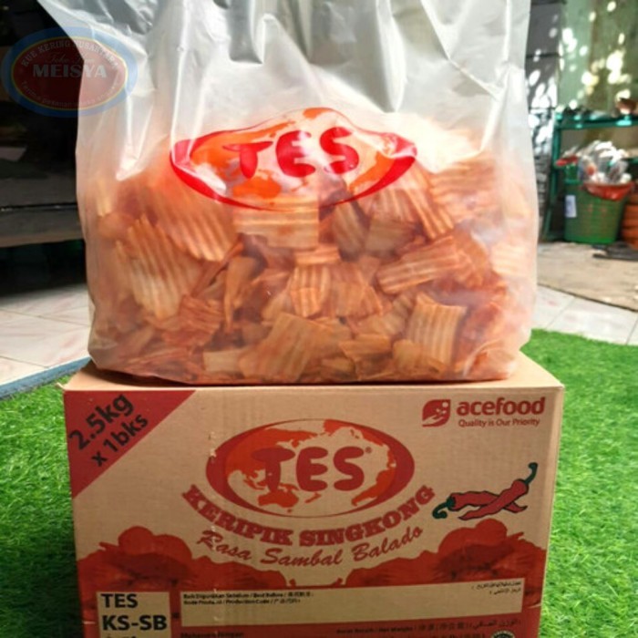 

KERIPIK SINGKONG BAKAR BALADO TES 1 DUS 2.5 KILO - BALADO, Repack 1 kg