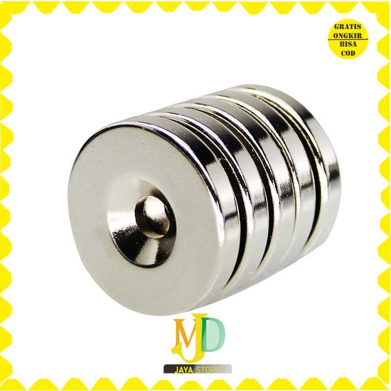 

Taffware Strong Neodymium Magnet NdFeB Countersink Ring Hole N35 5 PCS - D21