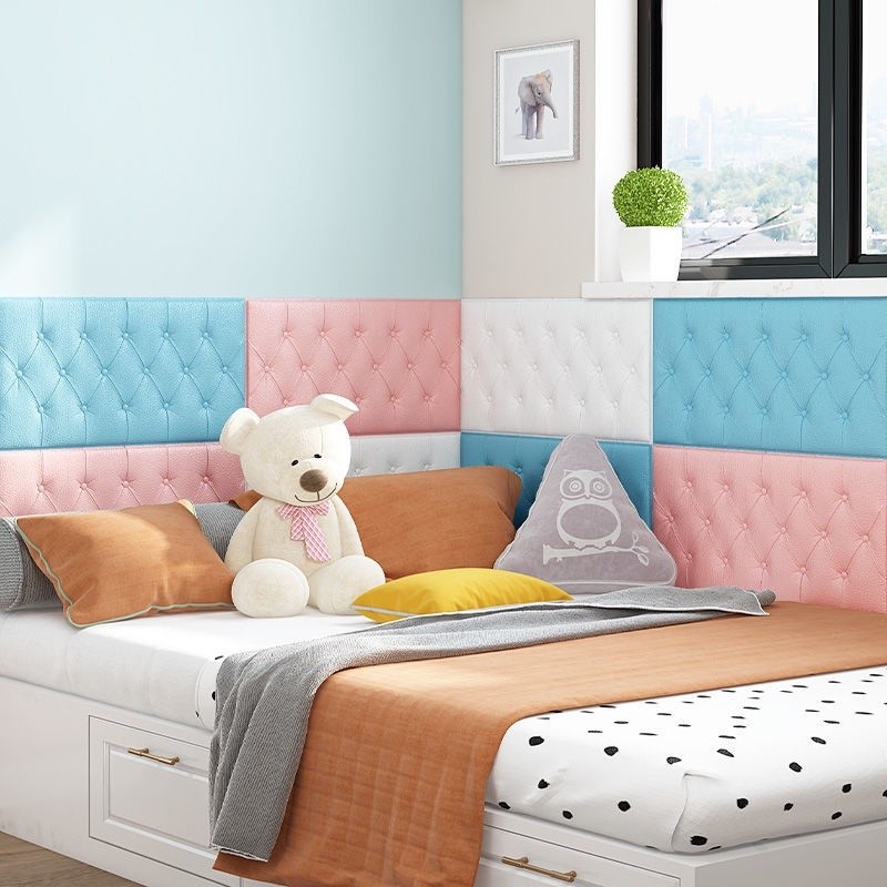 Wallpaper Foam 3D Headboard Bed Wall Sticker Dinding