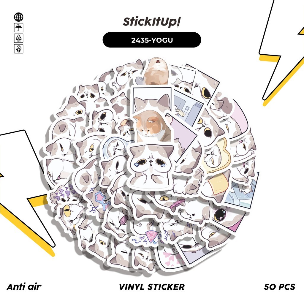 

COD✨ 50 Pcs Stiker FUNNY YOGURTBEZ STICKER PACK 01 Lucu Anti Air Untuk Dekorasi Notebook Sepeda Skateboard Handphone DIY