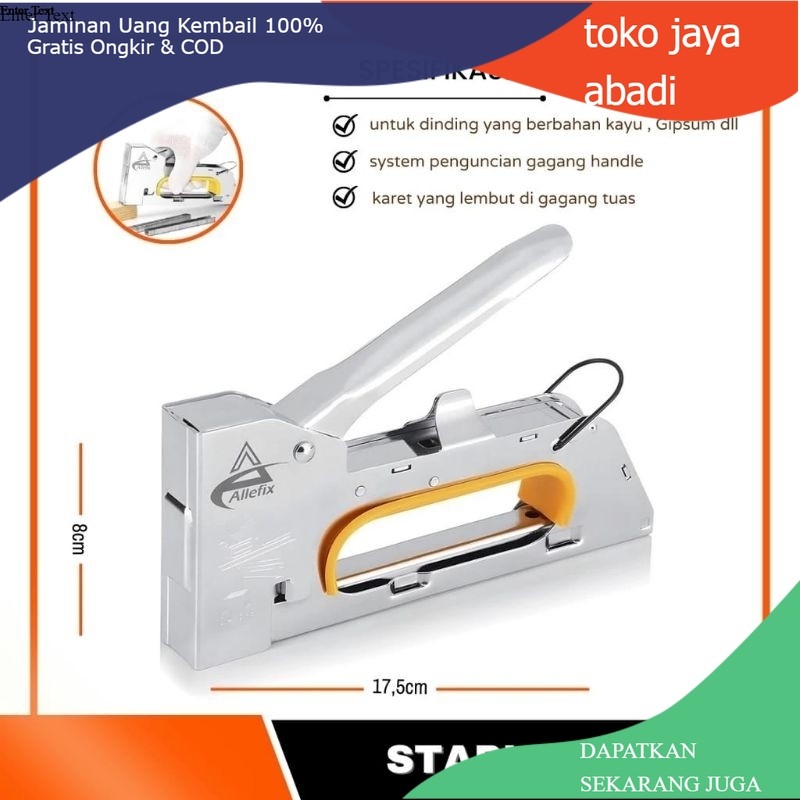 

Alat Staples Tembak Gun Tracker Stapler Jepretan Untuk Perekat Kayu Kardus Papan Jok Motor Kertas