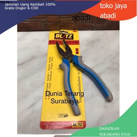 

Tang Kombinasi BLITZ 7in Crom Abu Biru / Chrome Combination Plier 7 inchi / Tang Karet Serbaguna 7