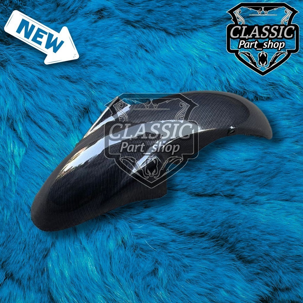 Slebor spakbor depan yamaha vixion lama old carbon forged kevlar wtp mengkilap