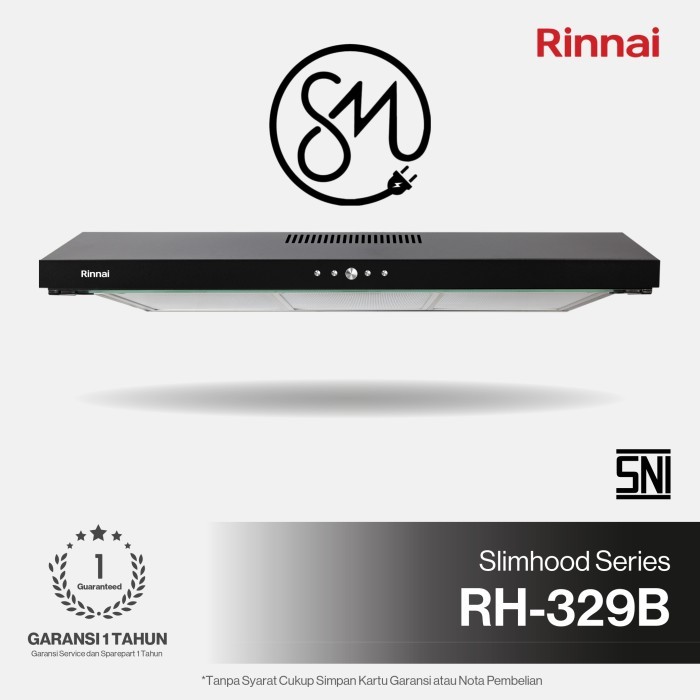 Cooker Hood Rinnai RH-329B 90 cm RH329B RH 329 B Penghisap asap
