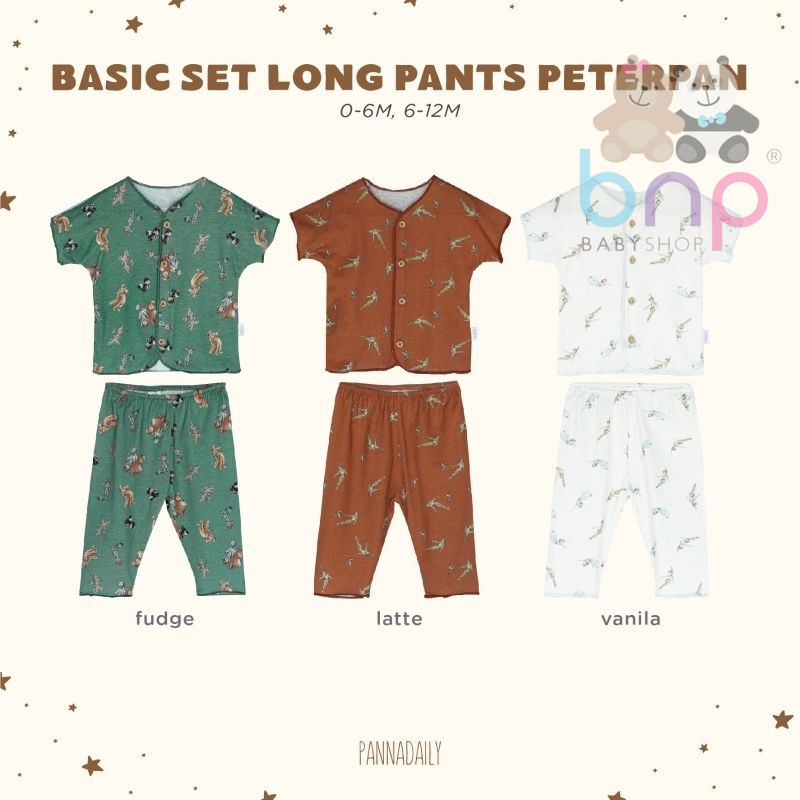 NEW BOHOPANNA - PANNA LONG BASIC SET PETERPAN - Setelan Bayi 0-6M/6-12M