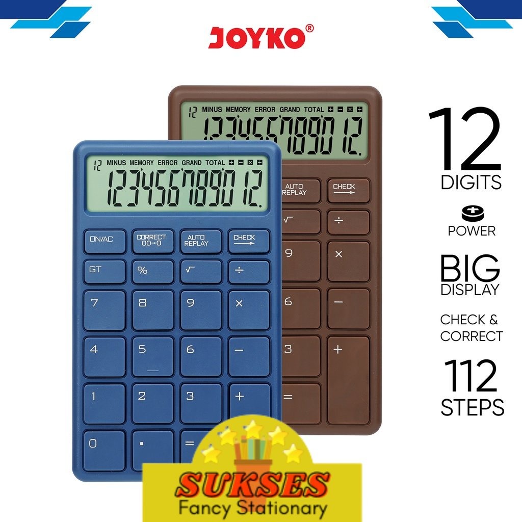 

Calculator Kalkulator Joyko CC-55CO 12 Digits Check Correct