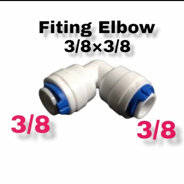 Fiting Elbow Konektor Selang Dispenser Galon Bawah ⅜ x ⅜ Ori
