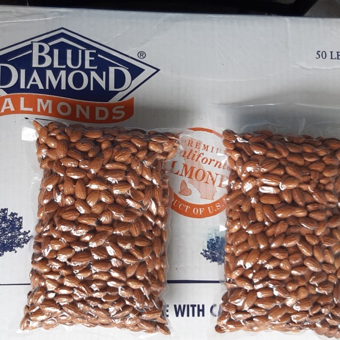 

Best Seller kacang almond mentah,raw almond blue diamond 500gr