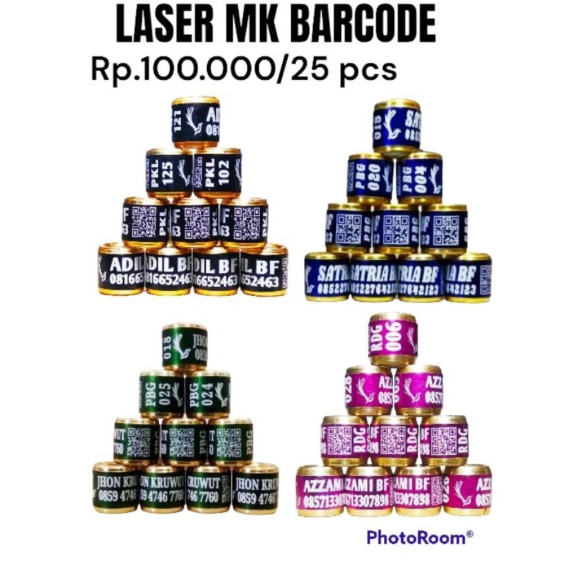 | RING BURUNG MERPATI/RING MURAI/RING BURUNG KENARI/RING PERKUTUT/RING LOVEBIRD/RING BARCODE/RING BU