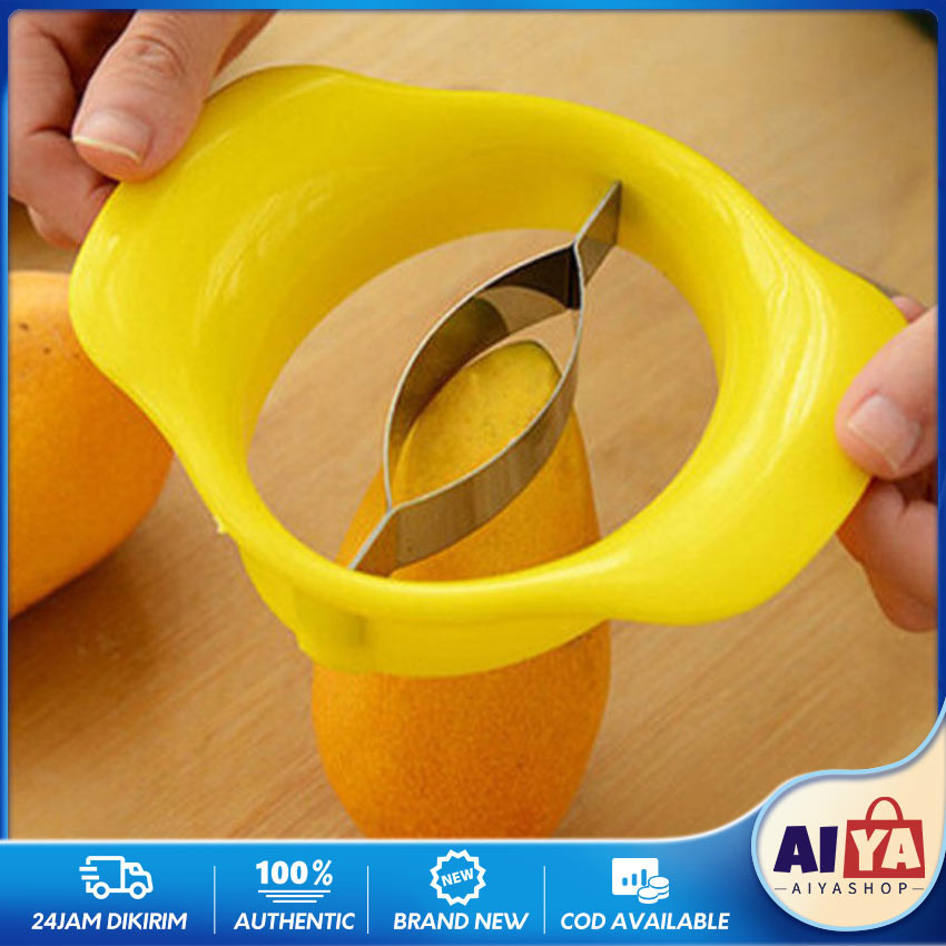Alat Potong Mangga Unik - Mango Slicer Cutter Stainless Steel - Pemotong Buah Mangga Persik