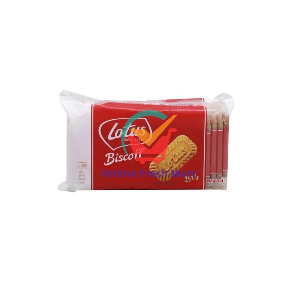 

Lotus Biscoff Caramelised Biscuit Isi 25 pcs 156g - Online Fresh Mart Denpasar