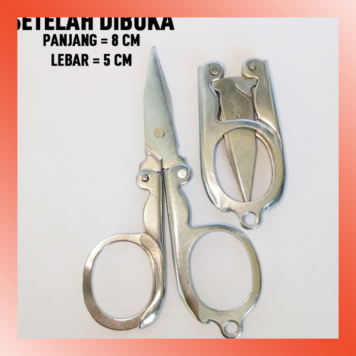

LAMMORO > AL36 Gunting Lipat Kecil Stainless Steel Gunting Lipat Mini Travel Mobil 12M1