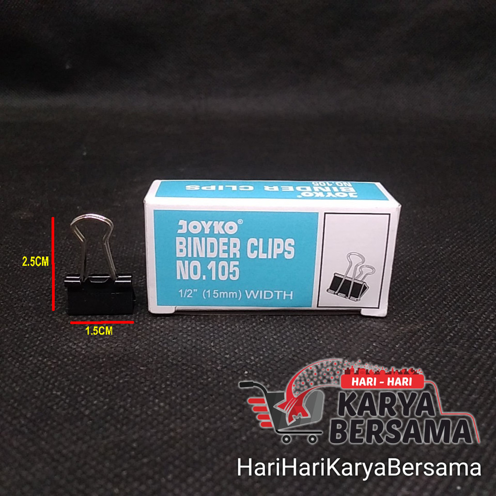 

JOYKO BINDER CLIPS NO.105 BOX 12'S