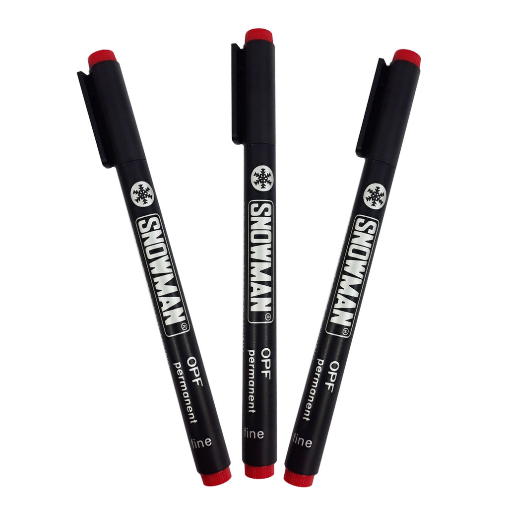

Spidol Permanent PEN SNOWMAN OPF Hitam Merah Biru / Red Black Blue