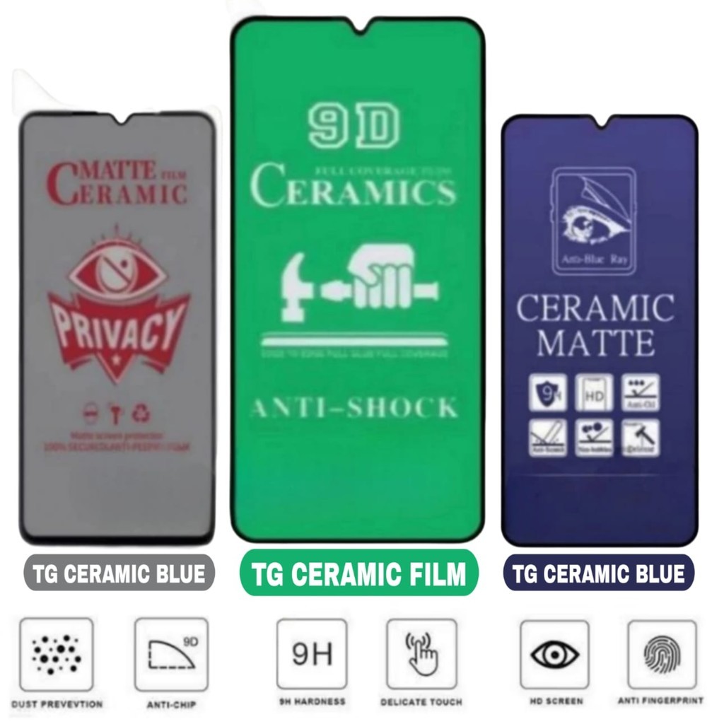Tempered Glass SAMSUNG J6 2018 | A6 2018 | A8 2018 | A5 2018 TG Ceramic Spy Privacy Anti Gores Blue 