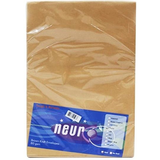 

Amplop Coklat Folio Merek Neuro (dengan seal perekat)
