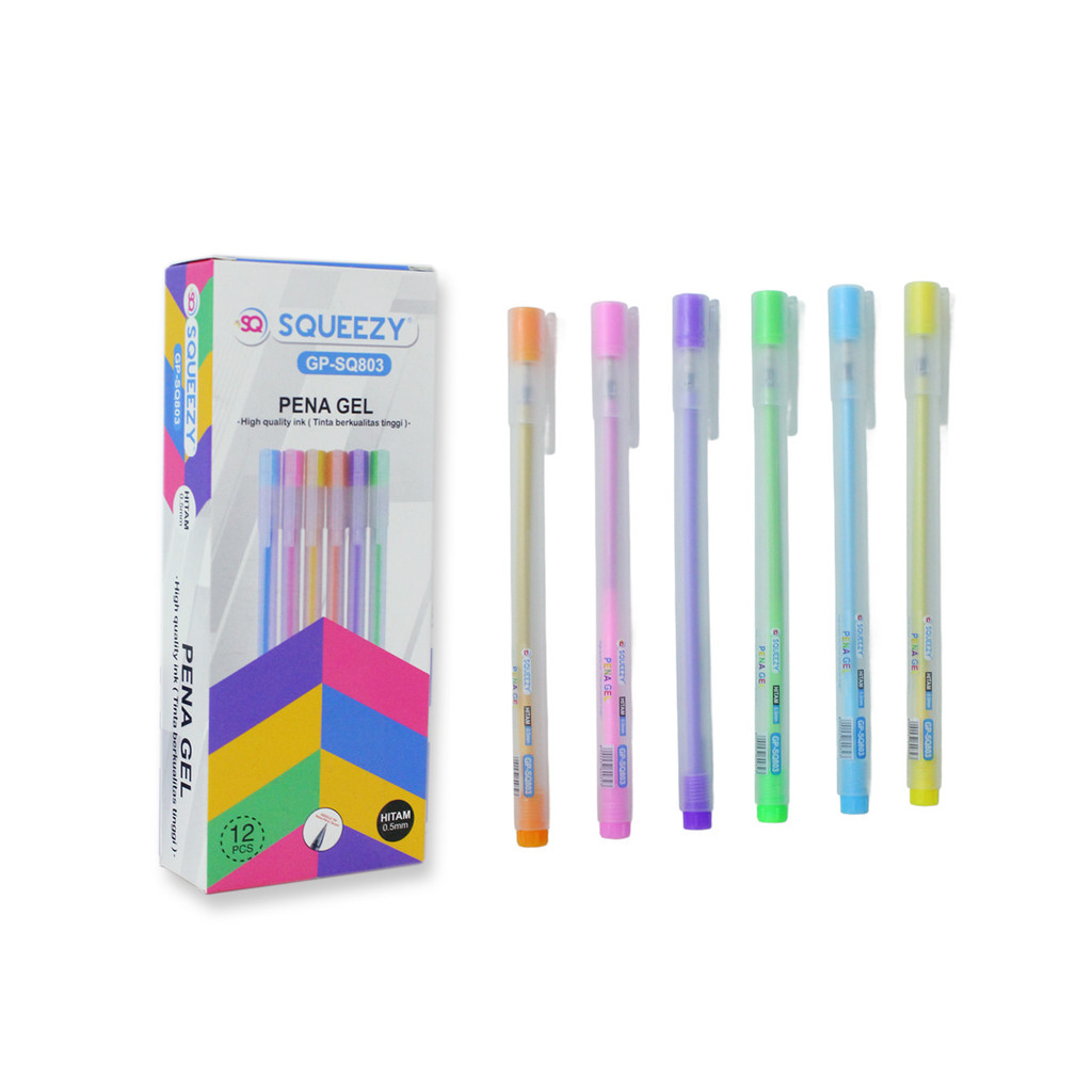 

Pulpen Gel Squeezy Matte Color Hitam 0.5mm GP-SQ803 Satuan