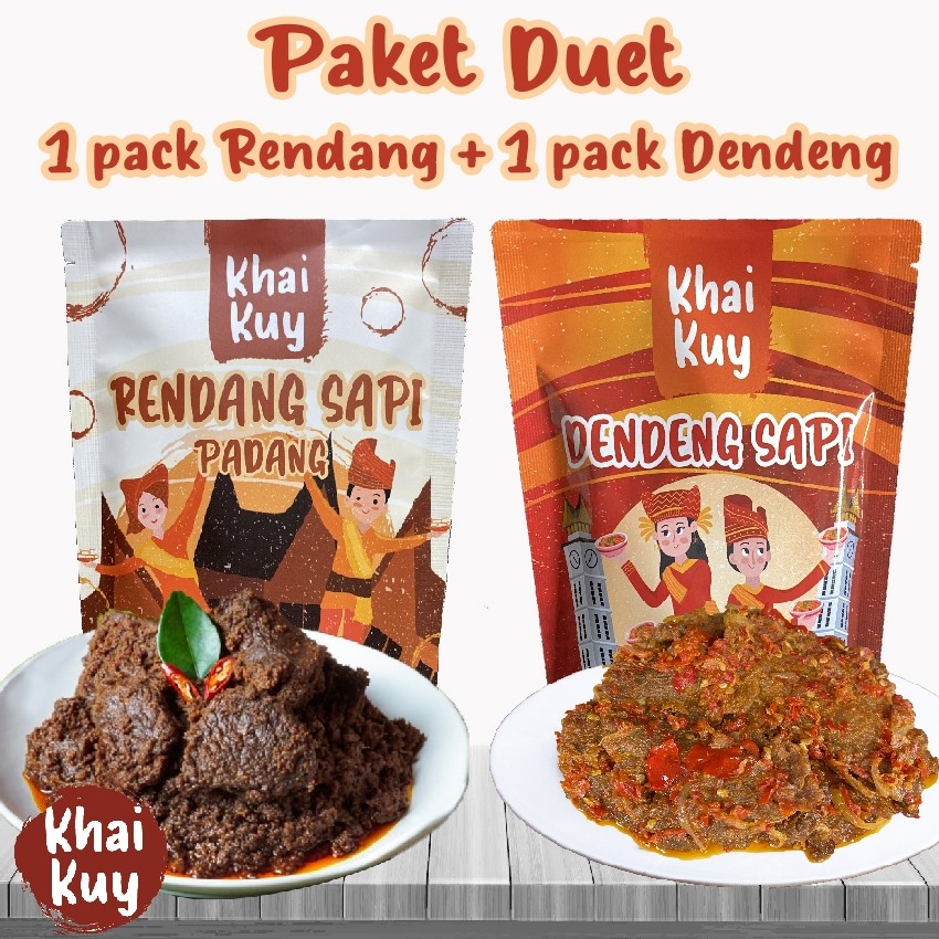 

Khaikuy - Paket Duet Rendang Sapi 150gr & Dendang Lambok Balado 150gr Terlaris