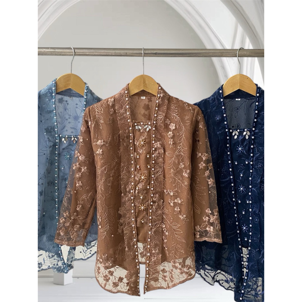 Kebaya anak kutu baru umur 4-11 tahun KEBAYA ATASAN ANAK PEREMPUAN BAHAN TILLE  SETELAN BAJU ANAK KE