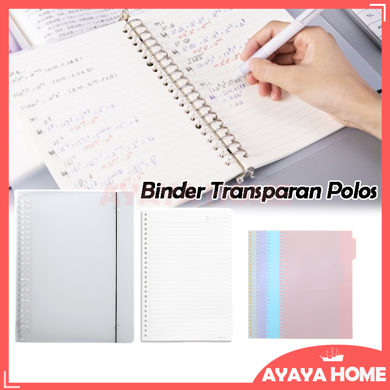 

Binder Transparan Polos/Loose Leaf Book Isi 60/Pengikat Transparan A5 dan B5