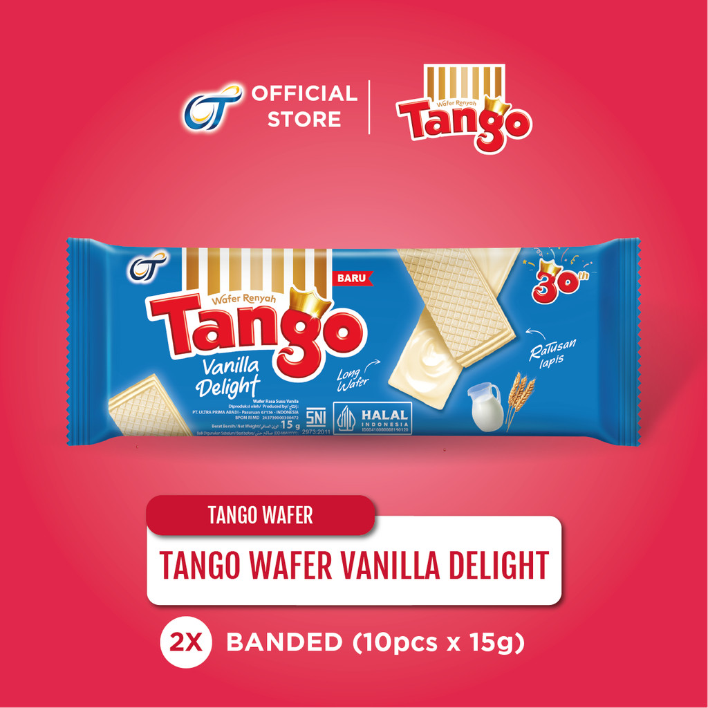 

Tango Wafer Vanilla Delight - 15 Gr [2 x 10 Pcs]