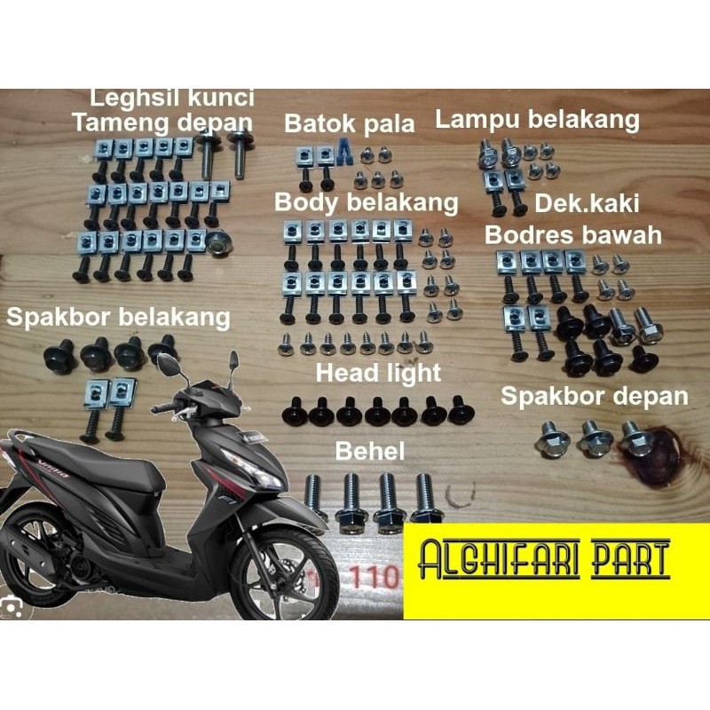 Baut body Vario 110 fi/baut body fullset Vario 110fi lengkap