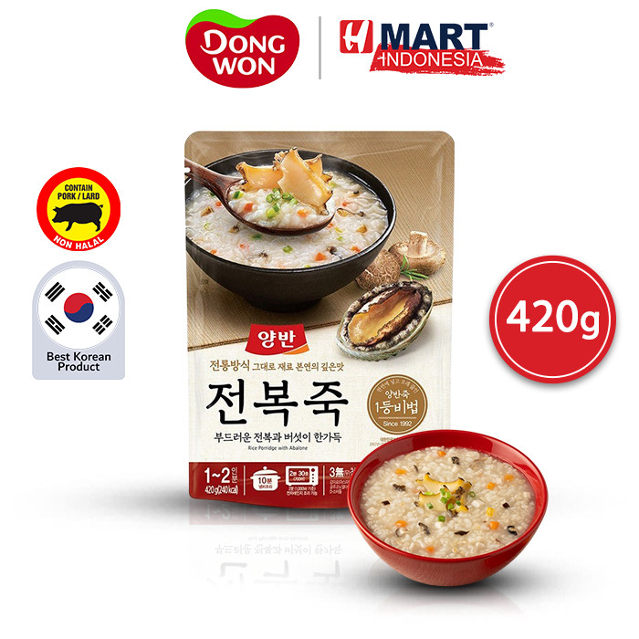 

DONGWON Rice Porride With Abalone - Bubur Nasi Dengan Abalon 420g