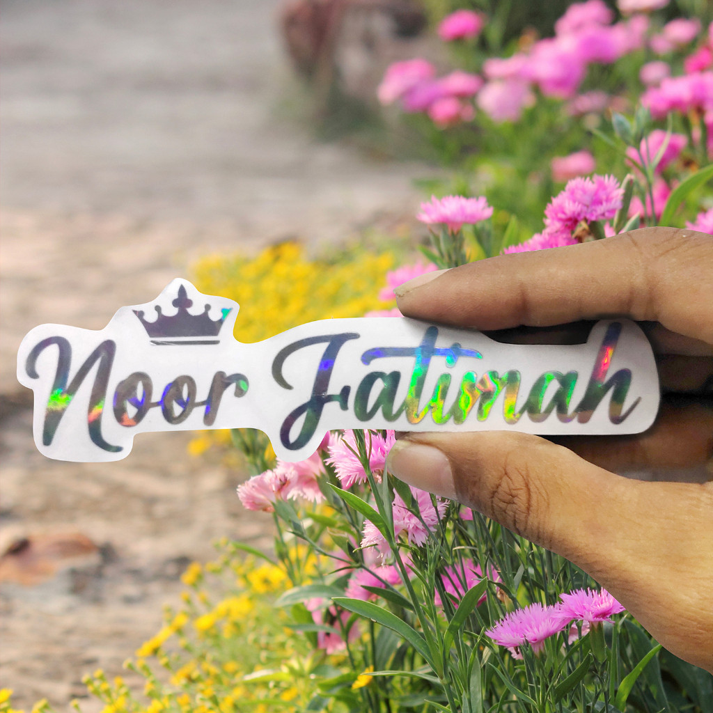 Stiker nama custom nama sendiri