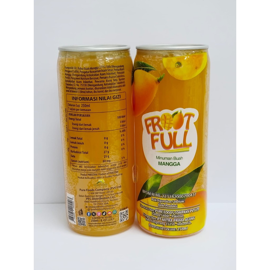 

FROOT FULL MANGGA 250 ML