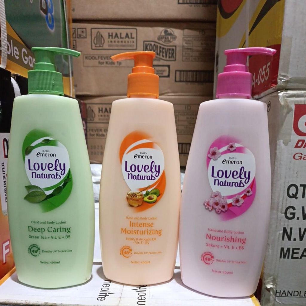 lovely 400ml botol besar hand body lotion