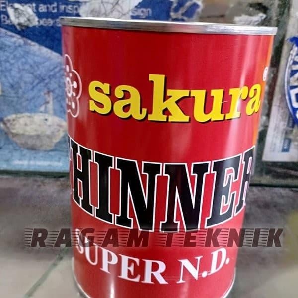 Thinner Sakura Merah ND 1 Kg Liter Kaleng 0.8 Lt Pengencer Cat Tiner