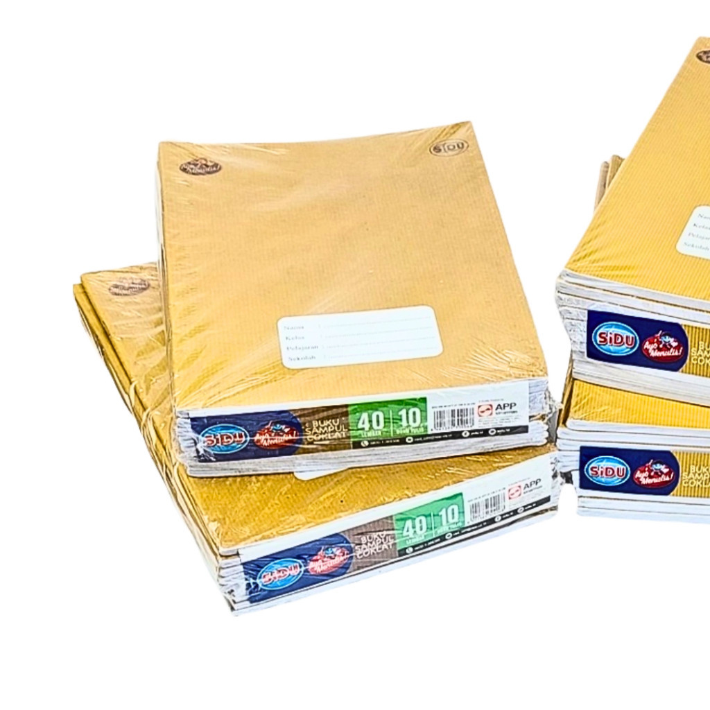 

DISKON TBMO (NEW) Buku Tulis Sinar Dunia SIDU Kraft 40 Lembar (1Pack Isi 10Buku)