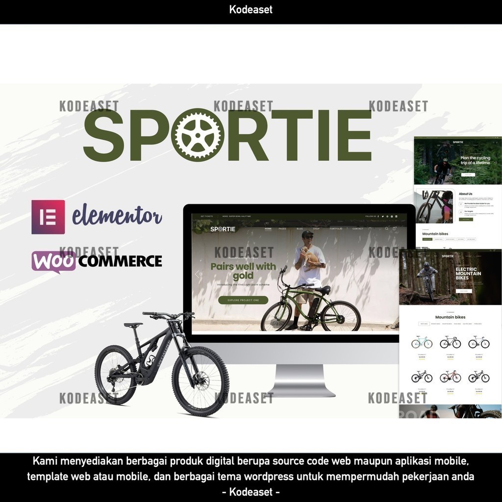 WORDPRESS THEME SPORTIE - SPORT WOOCOMMERCE    D5678 TEMA TEMPLATE WEB BY KODEASET LISENSI ORIGINAL