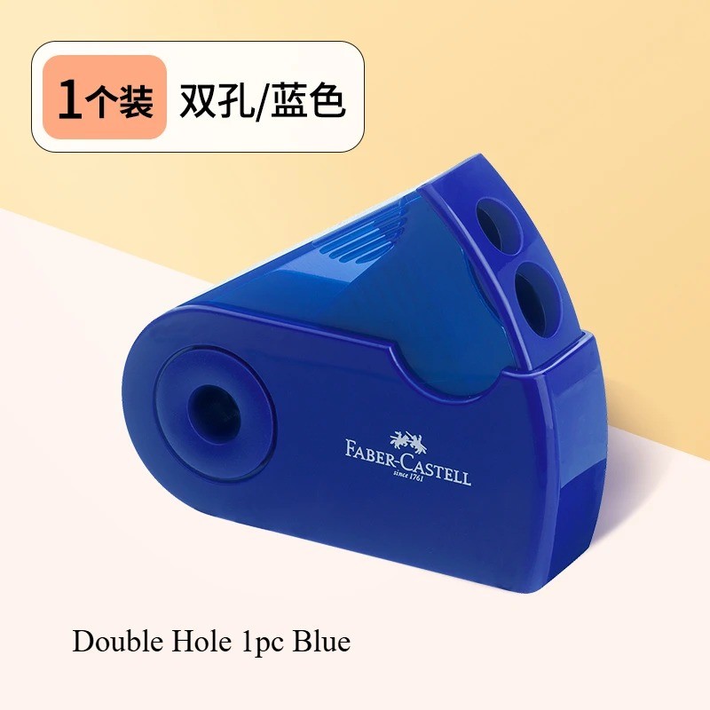 

1Pc Faber Castell Double Hole Pencil Sharpener with Eraser Ladybug / Fish / Eagle Cute Stationery Back To S ool
