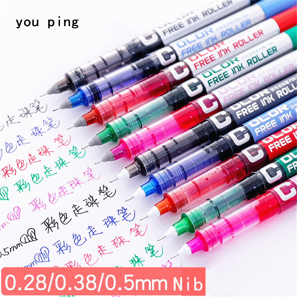 

Luxury quality All Colour Fine Nib Gel Pen Big Ink Capacity Student School Office Stationery Roller Ball Pen New