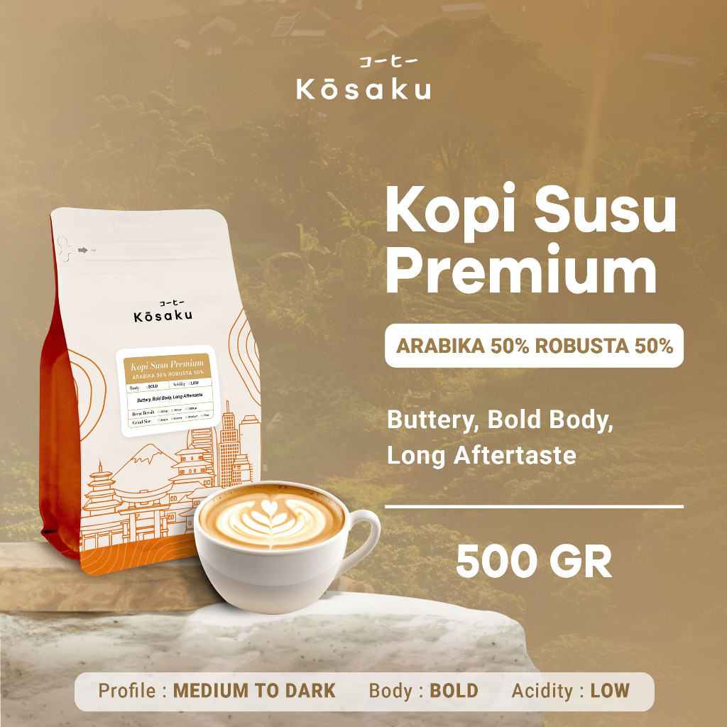 

New Biji Kopi Bubuk Kopi Susu Premium House Blend Latte 50% Arabika Robusta Coffee Beans 500 gram – Kosaku RoasterPremium