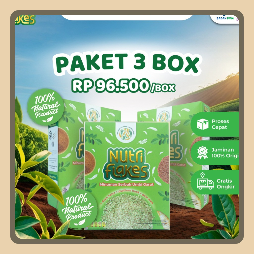 

[ ] PAKET 3 BOX NUTRIFLAKES ORIGINAL - SOLUSI DIET SEHAT, GEJALA ASAM LAMBUNG, MAAG, DAN GERD