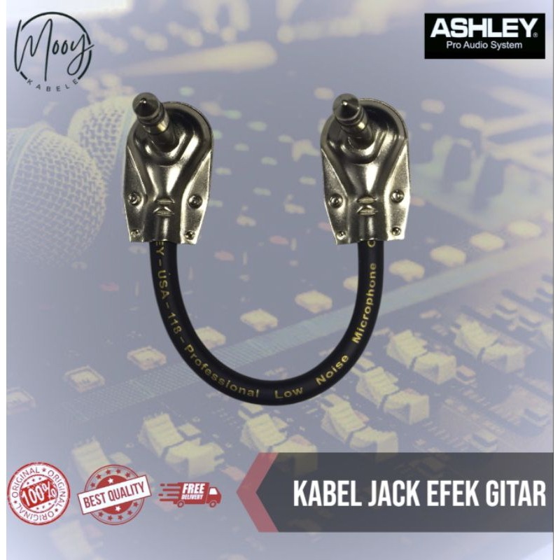 Kabel Jack Jumper Efek Gitar Menggunakan Kabel ASHLEY Original ANTI NOIS