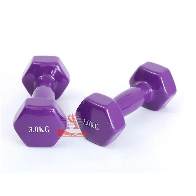 Dumbell Barbel-Dumbell Barbel Vinyl 3KG